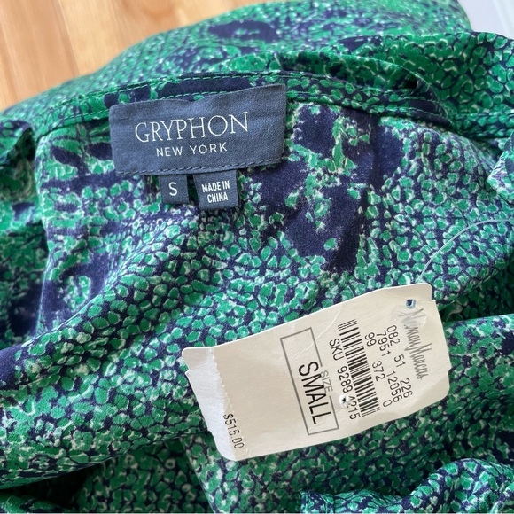 Gryphon Green Abstract Floral Print Francesca Cross Back High Low Dress NWT Sz S - Picture 5 of 8